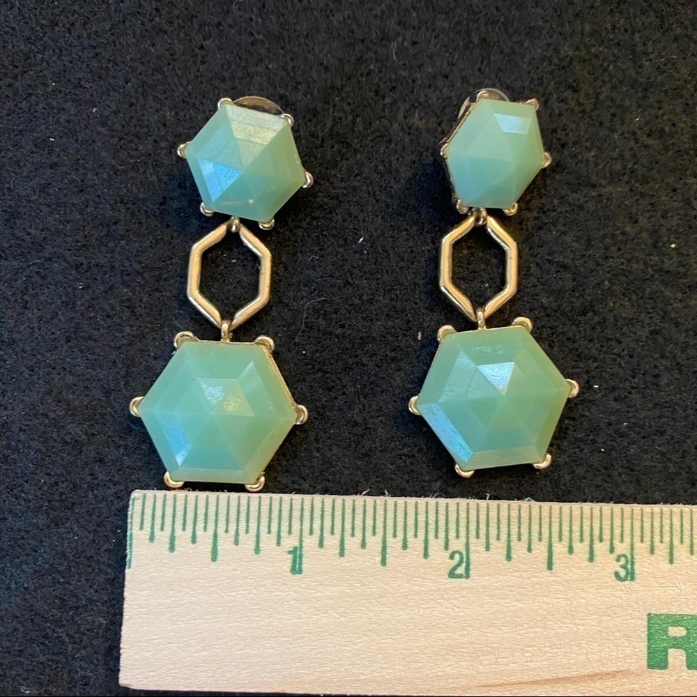 Green & gold earrings - Picture 9 of 11